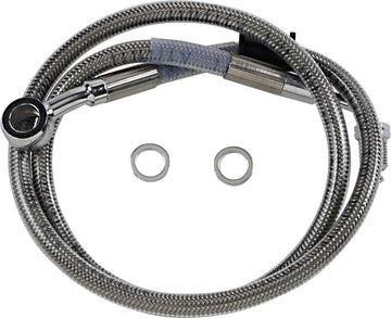 harley-davidson street bob [DRAG SPECIALTIES] – Conduite de frein rallongée en acier inoxydable - 0