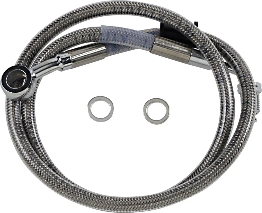 harley-davidson street bob [DRAG SPECIALTIES] – Conduite de frein rallongée en acier inoxydable