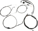 Harley Davidson Flhri [LA CHOPPERS] – Standard Midnight geflochtenes Lenker-/Bremsleitungs-Kit