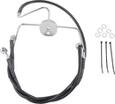 harley davidson flhri [DRAG SPECIALTIES] – Verlängertes schwarzes Vinyl-Bremsleitungs-Kit-1
