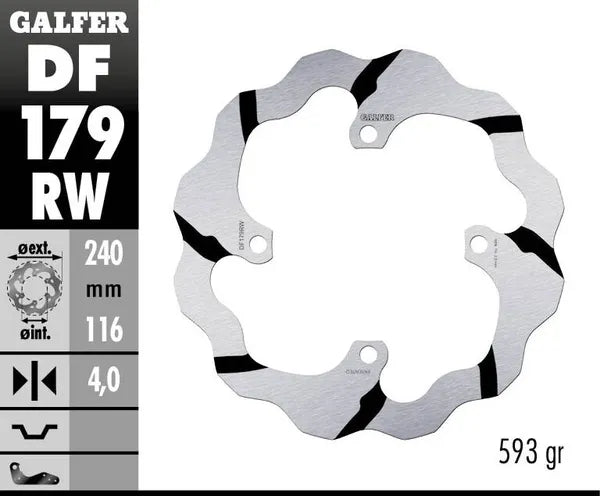 Kawasaki KX 450 F (KX 450 F) [2015-2018] - DISQUE DE FREIN FIXE WAVE RAINURÉ OVERSIZE – Photo 4
