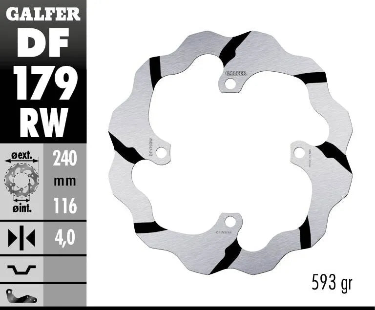 Kawasaki KX 450 F (KX 450 F) [2015-2018] - DISQUE DE FREIN FIXE WAVE RAINURÉ OVERSIZE – Photo 2