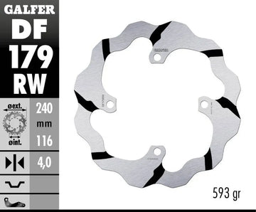 Kawasaki KX 450 F (KX 450 F) [2015-2018] - BRAKE DISC FIXED WAVE GROOVED OVERSIZE – Picture 2