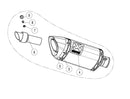Yamaha XSR 700 [AKRAPOVIC] – Silencieux de remplacement