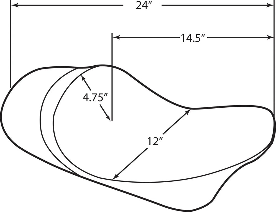 harley davidson flhr [DRAG SPECIALTIES] – Vorverlegter flacher Einzelsitz mit EZ-ON Mount