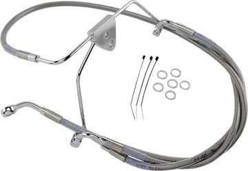 harley davidson flhtc [DRAG SPECIALTIES] - Stainless steel extended brake line kit