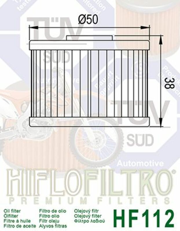 Honda XL 600 R [Hiflofiltro] - Filtre à huile
