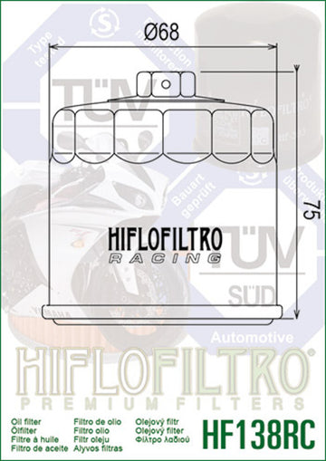 Suzuki GSXR 1100 [HiFlofiltro] - oil filter - 0