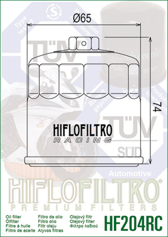 Triumph Speed ​​Triple 1050 [Hiflofiltro] - Filtre à huile
