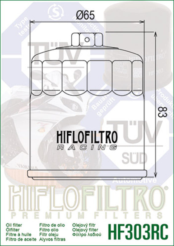 Honda XRV Africa Twin 750 RD07 [HiFlofiltro] - Racing oil filter
