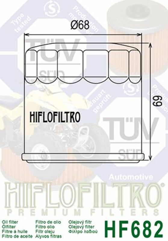 CFMoto 450 SR CF450SR [HIFLOFILTRO] - Oil filter front view