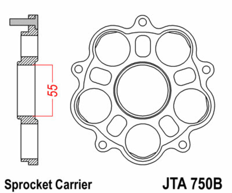 Ducati Hypermotard 939 [JT SPROKETS] - Porte couronne - 5 Silentblocs Ducati