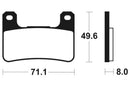 Kawasaki Ninja 1000 [TECNIUM] - Professional Racing Sintered Metal Brake Pads - MSR306