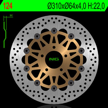 Suzuki Gsx-R 750 [NG BRAKE DISC] - disque de frein rond flottant