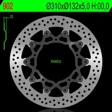 Yamaha Xt 1200 Z Super Tenere [NG BRAKE DISC] - round floating brake disc