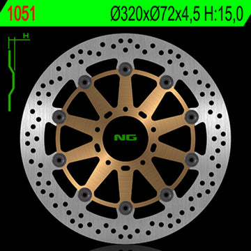 Ducati 749 [NG BRAKE DISC] - round floating brake disc