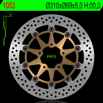 Kawasaki Klv 1000 [NG BRAKE DISC] - disque de frein rond flottant