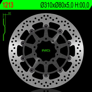 Kawasaki Zzr 1400 [NG BRAKE DISC] - Bremsscheibe schwimmend rund