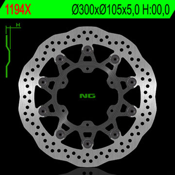 Aprilia Pegaso 650 [NG BRAKE DISC] - Wave floating brake disc