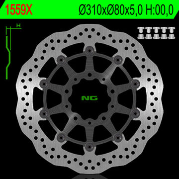 Kawasaki Gtr 1400 [NG BRAKE DISC] - Disque de frein flottant Wave