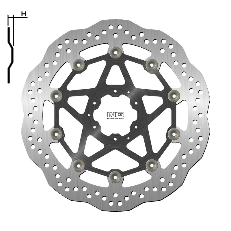 Honda Crf 1000 L Africa Tw [NG BRAKE DISC] - Disque de frein flottant Wave