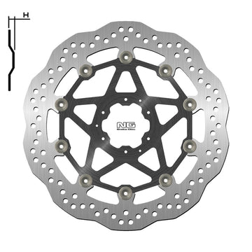 Honda Crf 1000 L Africa Tw [NG BRAKE DISC] - Disque de frein flottant Wave