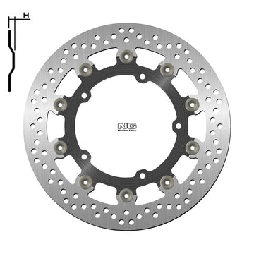 Yamaha Niken [NG BRAKE DISC] - round floating brake disc