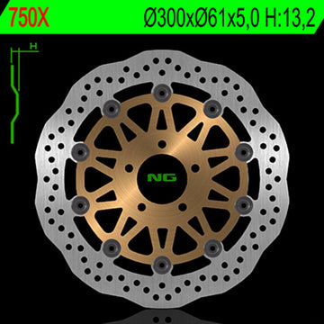Kawasaki Z 750 [NG BRAKE DISC] - Disque de frein flottant Wave