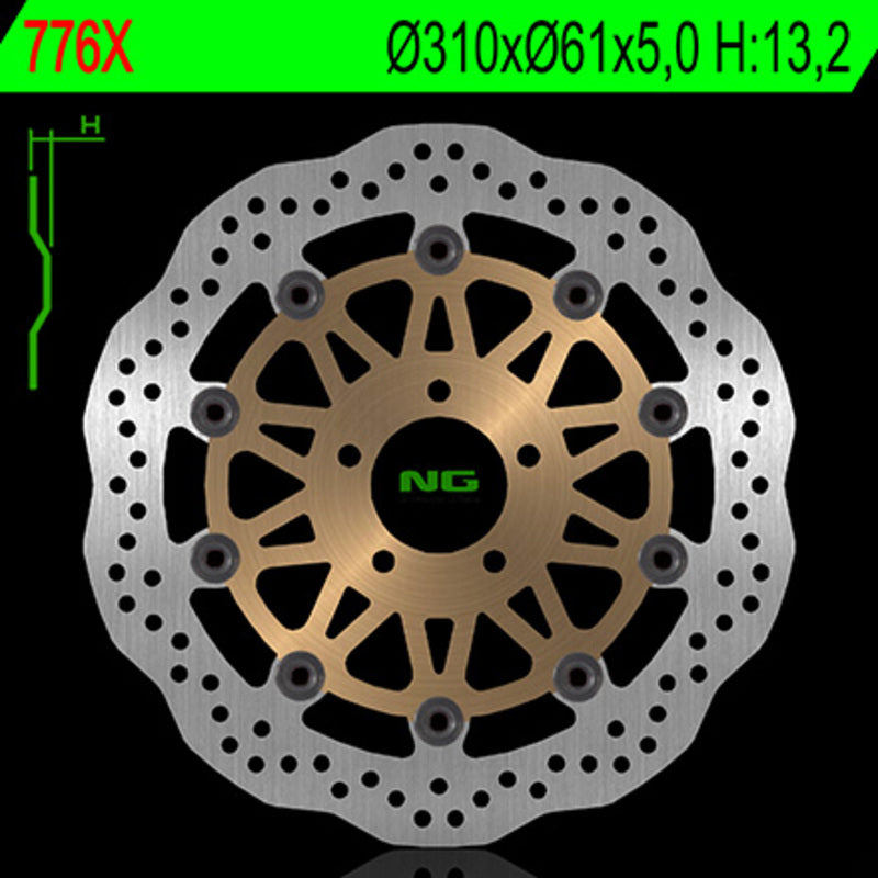Kawasaki Zxr 400 [NG BRAKE DISC] - Bremsscheibe Wave schwimmend