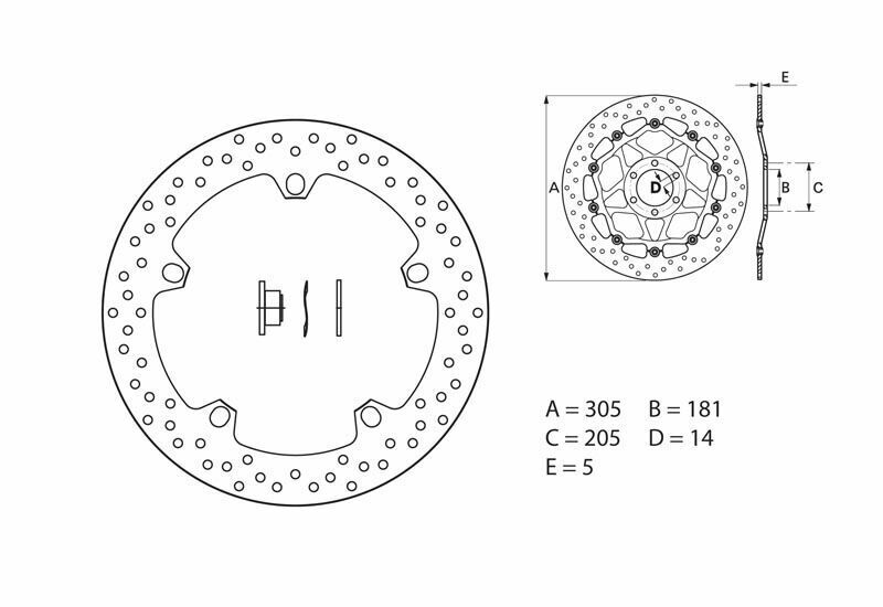 Bmw R 1250 Gs Adventure [BREMBO] - Serie Oro rund starr Bremsscheibe