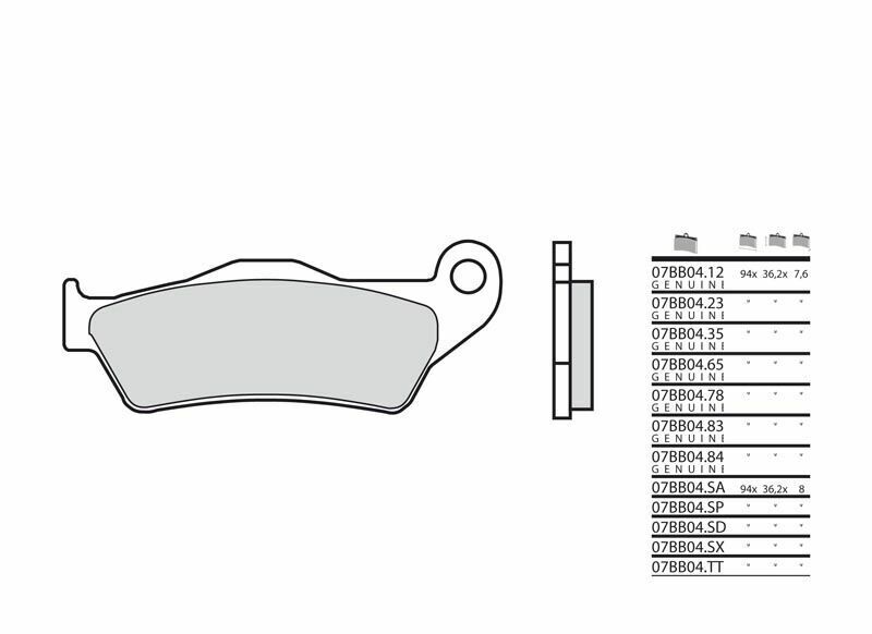 Aprilia SX 125 KX1 [BREMBO] - Bremsbeläge