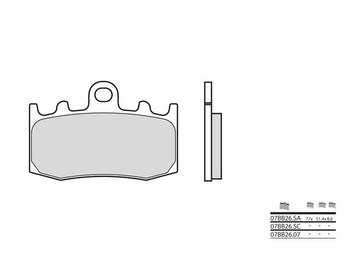 BMW K 1200 GT [Brembo] - plaquettes de frein en métal de fritte
