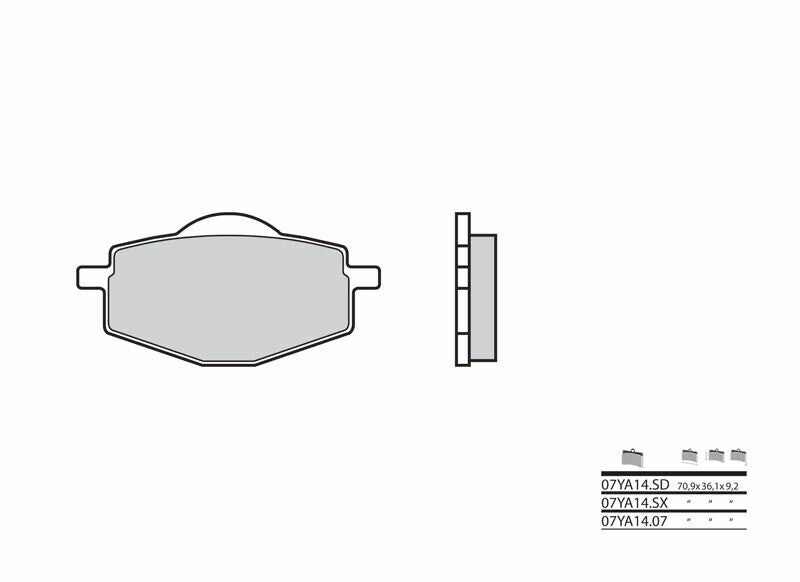 Yamaha TT 600 59X [BREMBO] - BREMBO Off-Road Sintermetall Bremsbeläge