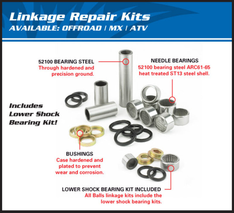 Beta RR 125 [ALL BALLS] - Kit de réparation tringlerie de suspension Beta RR