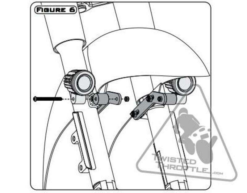 Harley Davidson Sportster 883 Iron Xl 883 N [DENALI] - Lighting bracket fender Harley Davidson