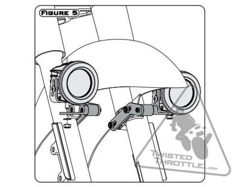Harley Davidson Sportster 883 Iron Xl 883 N [DENALI] - Lighting bracket fender Harley Davidson