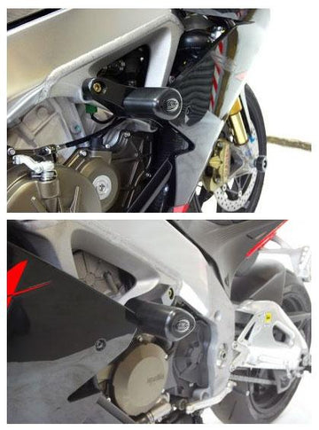 Aprilia RSV4 R [2009-2010] - Aero-Crash-Protektoren Schwarz Aprilia RSV4 R/RR/RF/Factory