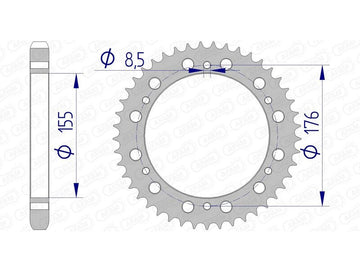 Triumph Sprint 955 [AFAM] - Pignon aluminium standard - 530