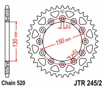Honda XL 500 S [JT SPROCKETS] - Standard Stahlritzel hinten