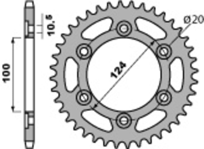 Ducati 900 SS Supersport [PBR] - Standard chain wheel C45 steel