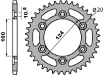 Ducati 900 SS Supersport [PBR] - Standard Kettenrad C45 Stahl