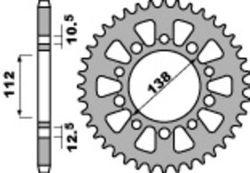 Honda Ctx 700 [PBR] - Sprocket aluminum reinforced - 520