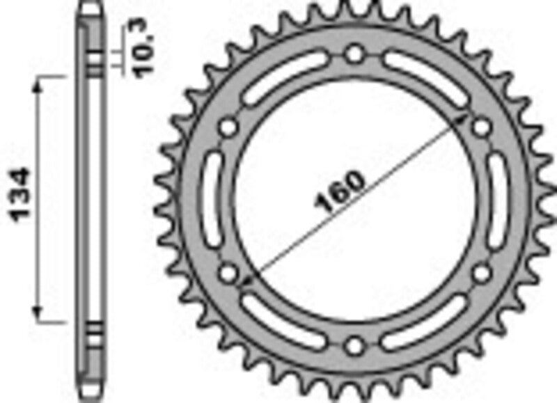 Honda Vtr 1000 [PBR] - Sprocket aluminum reinforced - 520