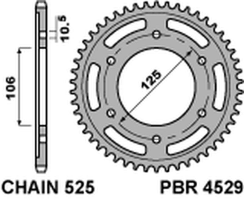 Triumph Bonneville Speedmaster [PBR] - Pignon Aluminium Standard - 525