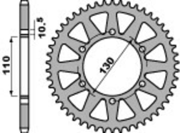 Yamaha Fz 600 S Fazer [PBR] - Sprocket aluminum reinforced - 520