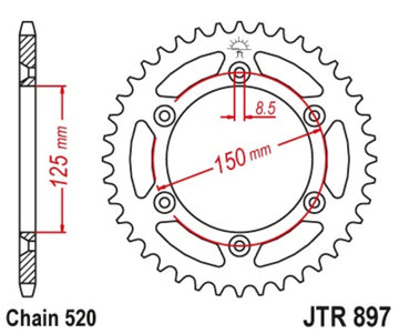 CFMOTO 800 MT CF800-7 [JT Sprockets] - Standard steel pinion at the back