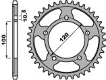 Aprilia Tuono V4 R [PBR] - Sprocket aluminum reinforced - 525