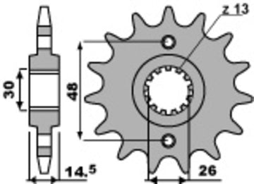 Honda CBX 750 F [PBR] - Standard steel pinion at the front