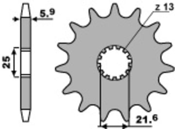 Yamaha MT -03 RM31 [PBR] - Standard steel pinion at the front