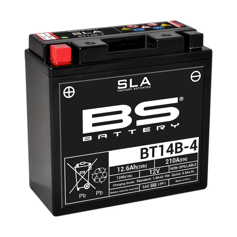 Yamaha Fzs 1000 [BS BATTERY] - SLA Maintenance Free Battery Factory Activated - BT14B-4